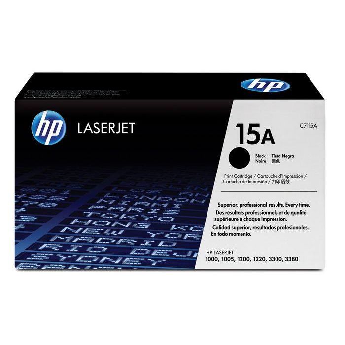 HP 15A Cartucho de Tóner Original LaserJet Negro para Impresoras Láser, Calidad Profesional, Óptimo para Negocio y Hogar