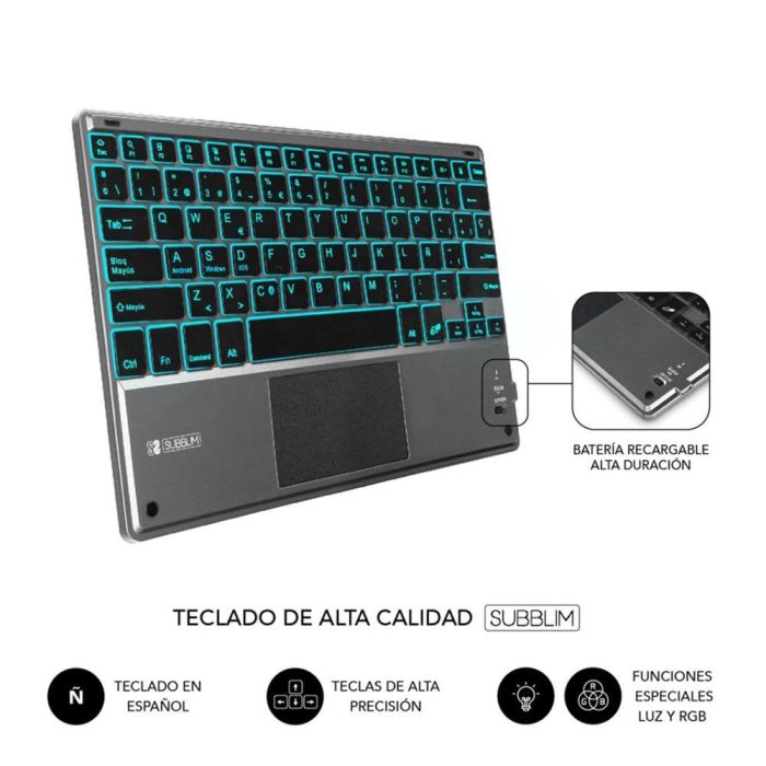 Funda con Teclado Subblim Keytab Pro Bluetooth Touchpad para Tablets Apple iPad Pro de 11" 2020/ Negra 2 Funda con Teclado Subblim Keytab Pro Bluetooth Touchpad para Tablets Apple iPad Pro de 11" 2020/ Negra 2