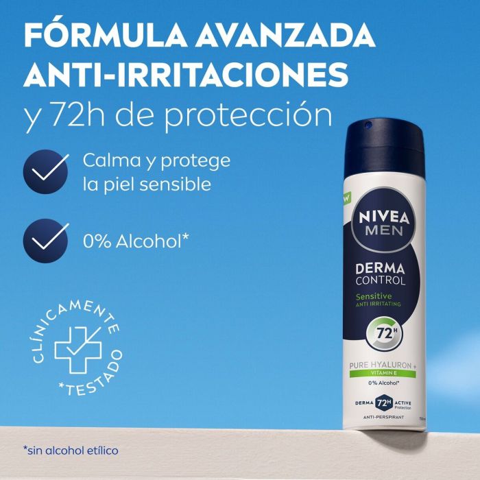 Desodorante en Spray Nivea DERMA CONTROL SENSITIVE 250 ml 2 Desodorante en Spray Nivea DERMA CONTROL SENSITIVE 250 ml 2