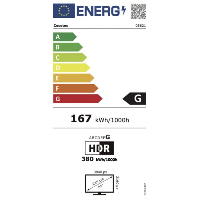 Smart TV Cecotec V3+ series VQU30085+ 55" 4K Ultra HD HDR10 Dolby Vision 1