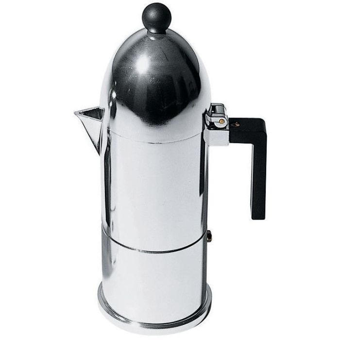 Alessi A9095/6 B La Cupola Cafetera 6 Tazas Aluminio Fundido Diseño Aldo Rossi