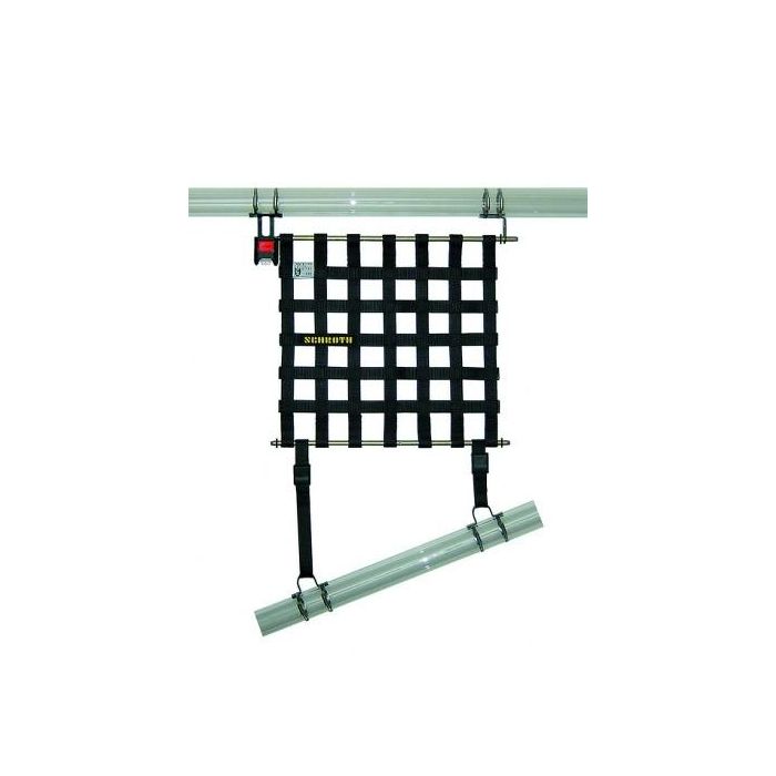 Schroth Red de Ventana SH09543-0 Negro Tamaño I 400 Mm X 405 Mm para Coches de 4 Puertas y Compactos Homologada FIA/NASCAR