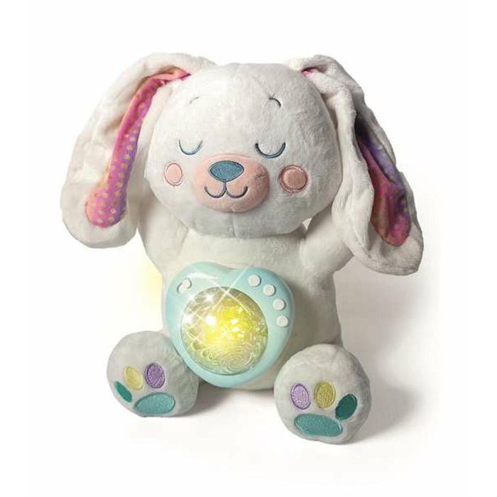 Clementoni Peluche Conejito Polar Aurora Boreal con Luz y Sonidos para Bebés +0 Meses 1