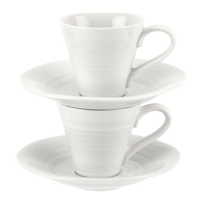 Portmeirion Set 2 Tazas Café Espresso Sophie Conran 80ml Apto Lavavajillas Microondas Horno Congelador 1