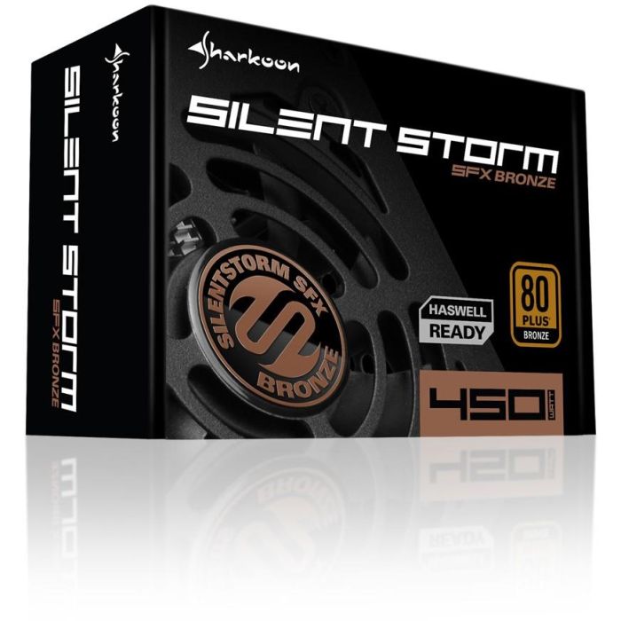Sharkoon SilentStorm SFX Bronze 450W Fuente de Alimentación PC 80 PLUS Bronze, SFX, 2x PCIe, Negro 2
