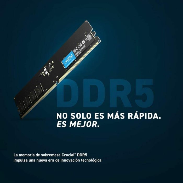 Memoria RAM Crucial CT2K16G48C40U5 DDR5 4800 MHz 32 GB CL40 9 Memoria RAM Crucial CT2K16G48C40U5 DDR5 4800 MHz 32 GB CL40 9