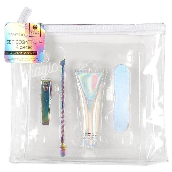 Cosmetic Club Juego De 4 Accesorios Manicura Neceser Transparente Iridiscente 2 Cosmetic Club Juego De 4 Accesorios Manicura Neceser Transparente Iridiscente 2
