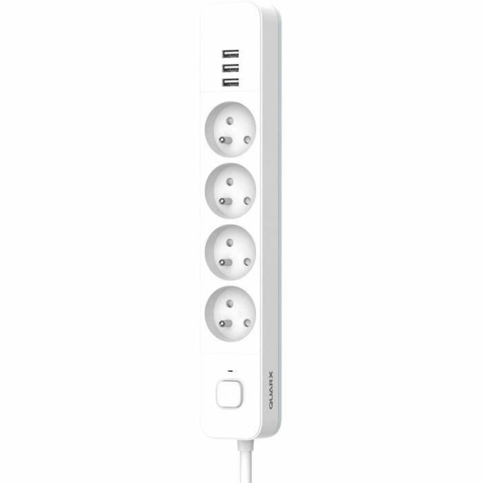 Quarx QUA4004282463061 Regleta de 4 Tomas de Corriente con 3 Puertos USB y Cable de 1,5m 2 Quarx QUA4004282463061 Regleta de 4 Tomas de Corriente con 3 Puertos USB y Cable de 1,5m 2
