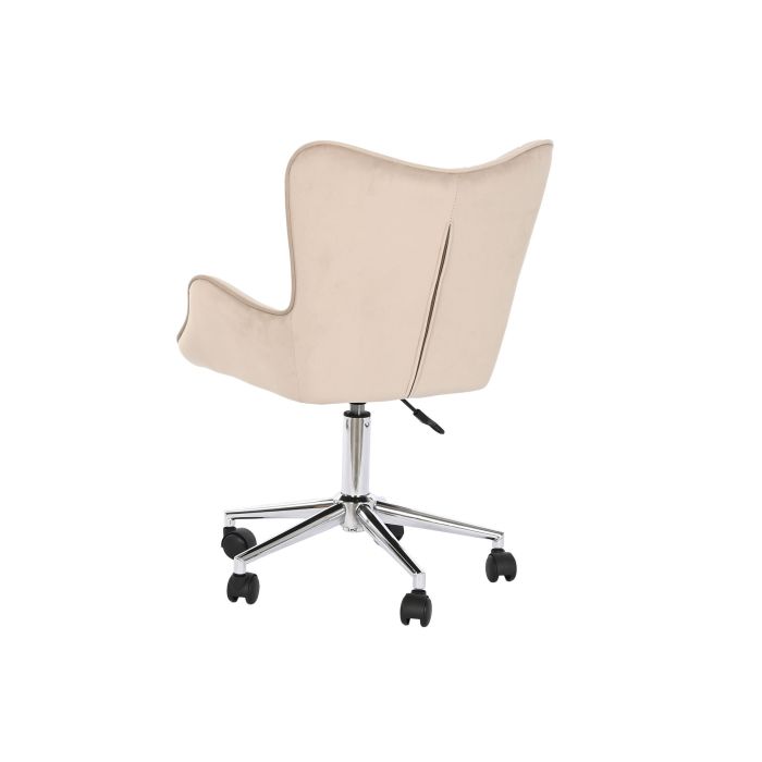 DKD Home Decor Silla Loft Crema Metal/Poliéster Plateado 56.5x80x52 cm 8 DKD Home Decor Silla Loft Crema Metal/Poliéster Plateado 56.5x80x52 cm 8