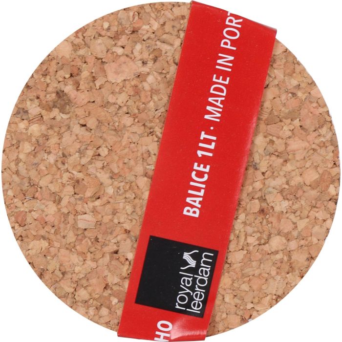 Royal Leerdam Botella Balice 1 Litro 8x10x26 cm Con Tapón De Corcho (6 Unidades) 3