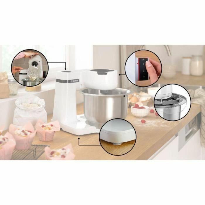 Procesador de alimentos - BOSCH - MUMS2EW00E Serie 2 - 700 W - 4 velocidades - Blanco 5 Procesador de alimentos - BOSCH - MUMS2EW00E Serie 2 - 700 W - 4 velocidades - Blanco 5