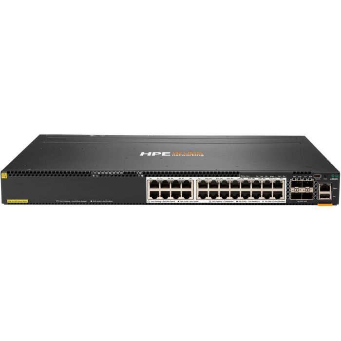HP Enterprise Aruba 6300M 24SR5 CL6 POE Switch Gestionado L3 Montaje en Rack 1U 24 Puertos RJ-45 Ethernet 4 Puertos SFP+ 1440W PoE