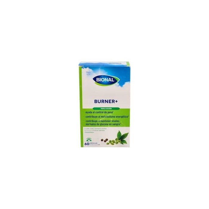 BIONAL Burner+ 60 Cápsulas. Quemagrasas natural con café verde, té verde, L-carnitina. Ayuda metabolismo y glucosa.