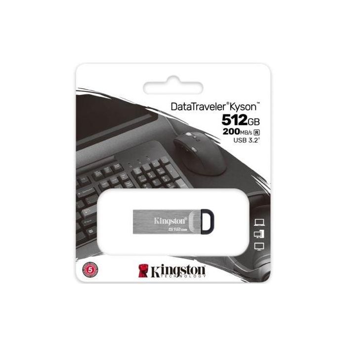 KINGSTON Pendrive Datatraveler KYSON 512GB / USB 3.2 GEN 1 2 KINGSTON Pendrive Datatraveler KYSON 512GB / USB 3.2 GEN 1 2