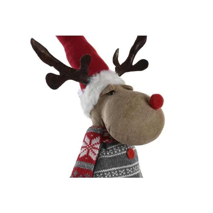 DKD Home Decor Figura Navidad Tradicional Reno Rojo Poliester 13 x 65 x 17 cm 1