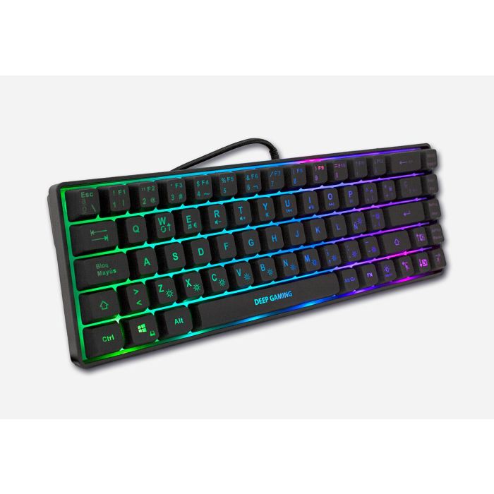 Teclado CoolBox DG-TEC65-RGB Negro Qwerty Español 1 Teclado CoolBox DG-TEC65-RGB Negro Qwerty Español 1