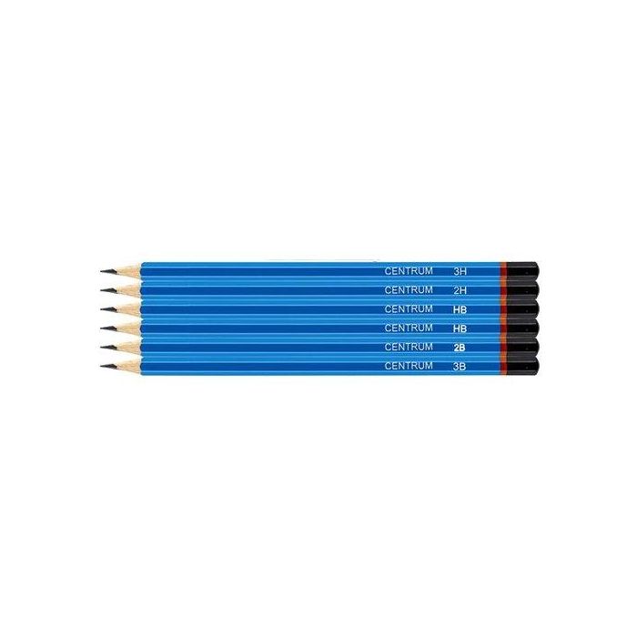 Lapiz De Grafito Centrum Surtido (3H, 2H, 2Xhb, 2B, 3B) Blister De 6 24 unidades