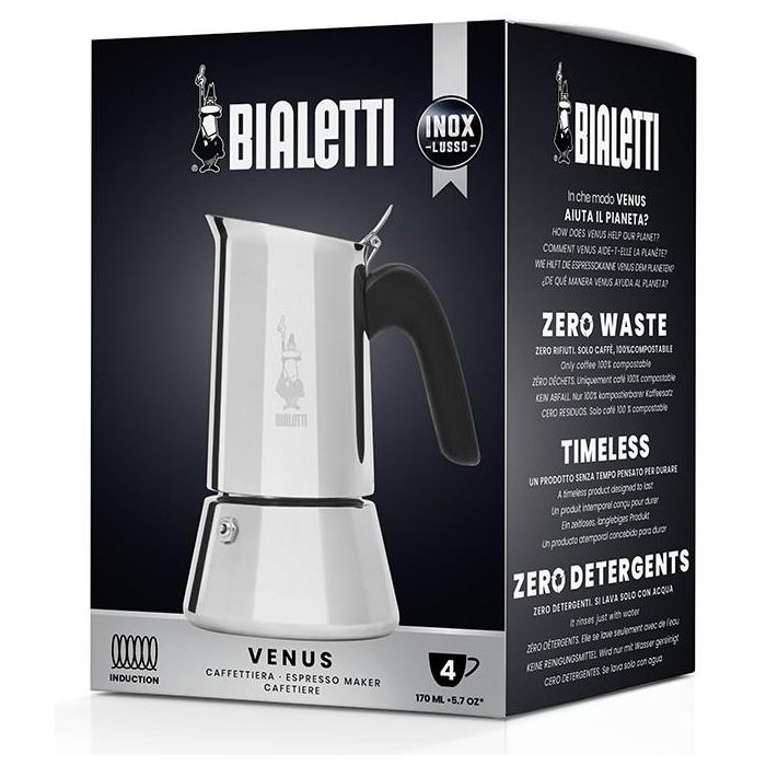 Cafetera Italiana Bialetti Venus box Plateado Acero Inoxidable 100 ml 2 Tazas 3 Cafetera Italiana Bialetti Venus box Plateado Acero Inoxidable 100 ml 2 Tazas 3