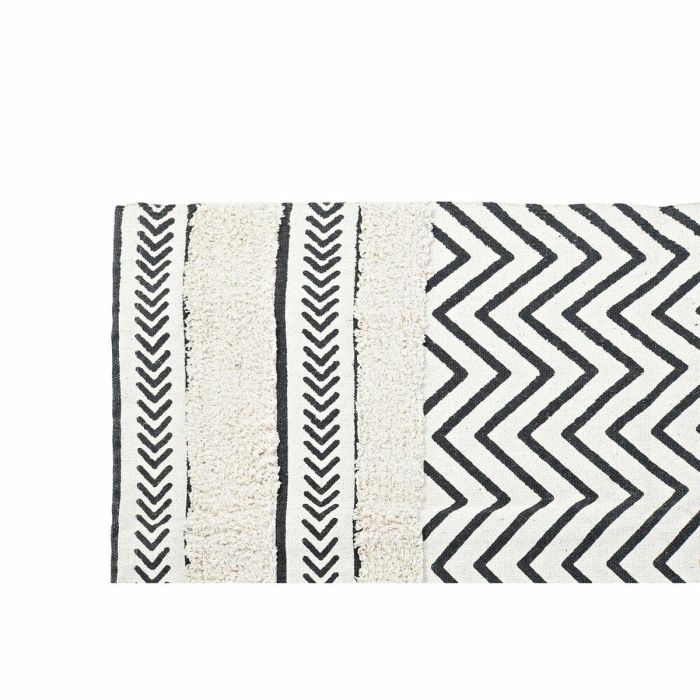 DKD Home Decor Alfombra Scandi Zig Zag Negra y Blanca de Poliéster 226x160 cm, 0.7 cm de Grosor, 1000 gsm 3 DKD Home Decor Alfombra Scandi Zig Zag Negra y Blanca de Poliéster 226x160 cm, 0.7 cm de Grosor, 1000 gsm 3