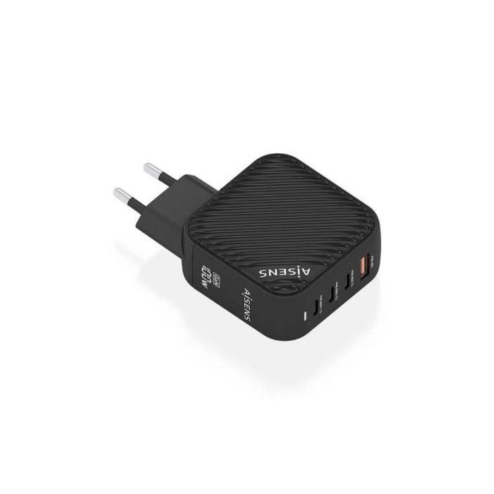 AISENS - CARGADOR GaN 100W, 3xUSB-C PD3.0 QC4.0, 1xUSB-A QC3.0, NEGRO 0 AISENS - CARGADOR GaN 100W, 3xUSB-C PD3.0 QC4.0, 1xUSB-A QC3.0, NEGRO 0