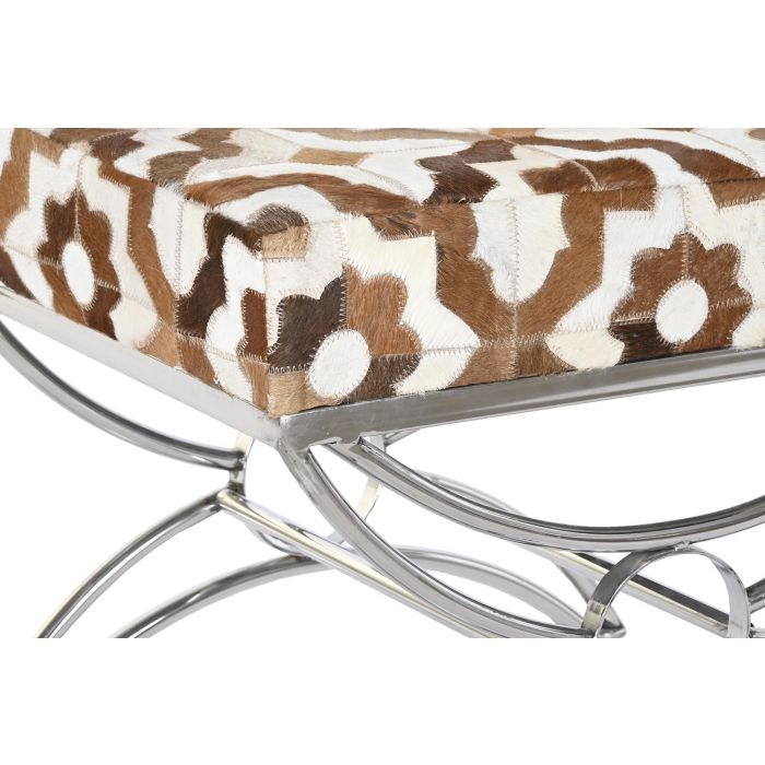 DKD Home Decor Descalzadora Colonial Marron Claro Blanco Acero Piel 40 x 43 x 53 cm 2 DKD Home Decor Descalzadora Colonial Marron Claro Blanco Acero Piel 40 x 43 x 53 cm 2