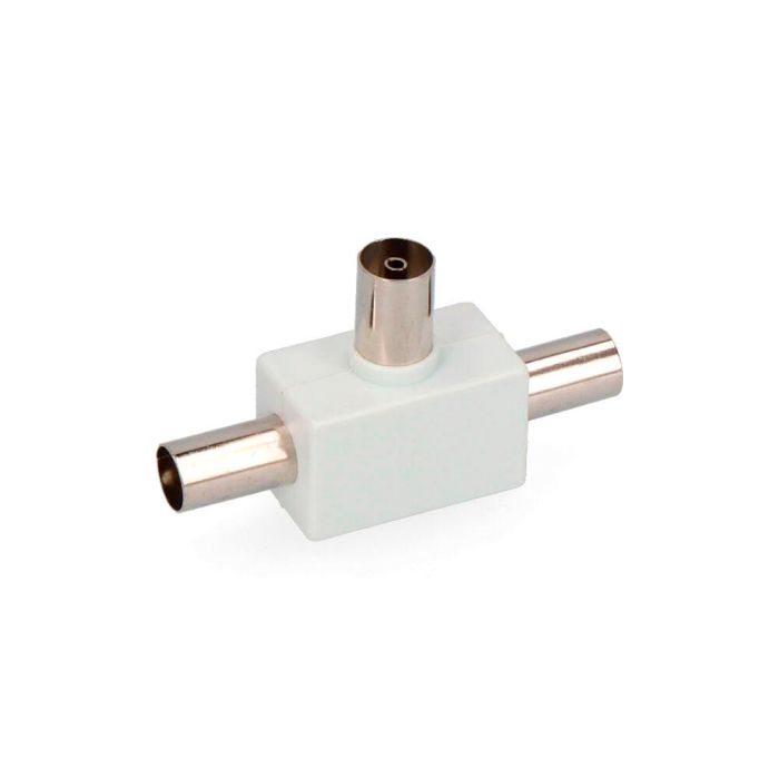 Edm Derivador TV 1 base + 2 clavijas, Metal/PVC, Blanco 0 Edm Derivador TV 1 base + 2 clavijas, Metal/PVC, Blanco 0