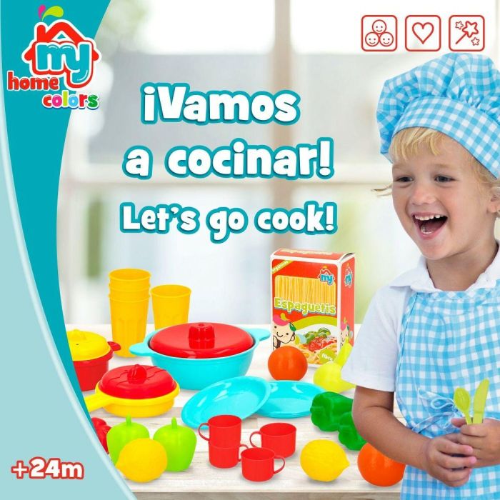 Set de Alimentos de Juguete Colorbaby Menaje y utensilios de cocina 31 Piezas (6 Unidades) 3 Set de Alimentos de Juguete Colorbaby Menaje y utensilios de cocina 31 Piezas (6 Unidades) 3