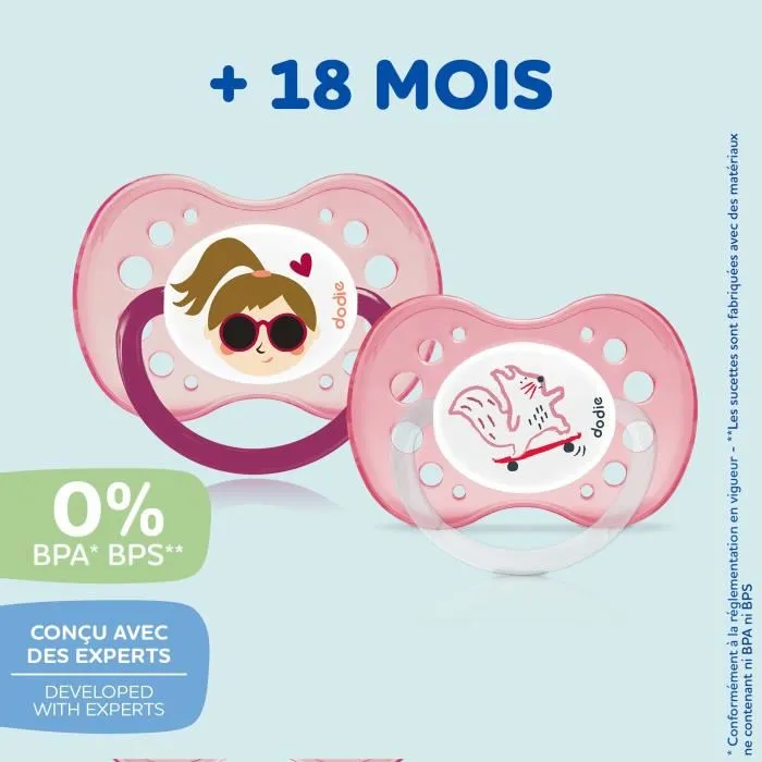 Dodie Set de 3 Chupetes Anatómicos Día y Noche +18 Meses X3 3