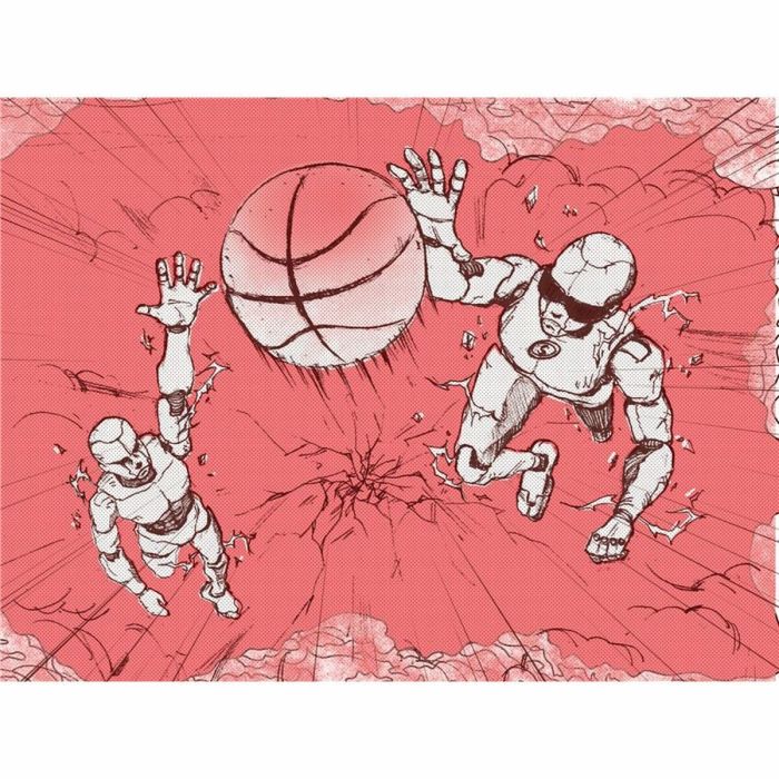 Balón de Baloncesto Spalding Sketch Dribble Rojo Caucho (Talla 7) 1