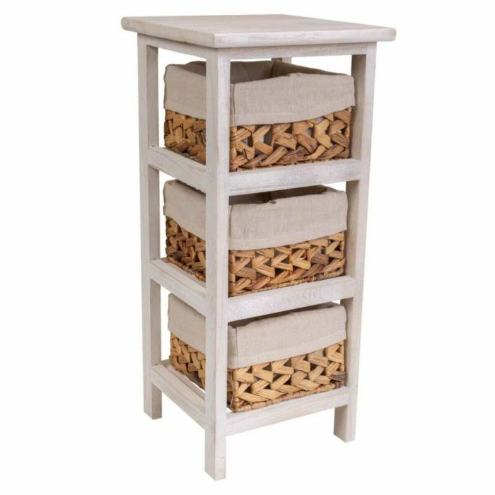 Mesita de Noche Alexandra House Living Blanco 25 x 57 x 25 cm 4 Mesita de Noche Alexandra House Living Blanco 25 x 57 x 25 cm 4