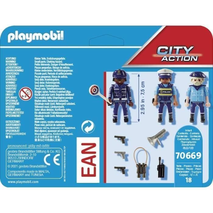 Playmobil Ciudad Set Figuras Policias 3 Playmobil Ciudad Set Figuras Policias 3