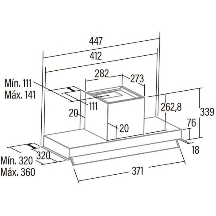 Extractor de Cocina Cata ARMONIA45X 1 Extractor de Cocina Cata ARMONIA45X 1