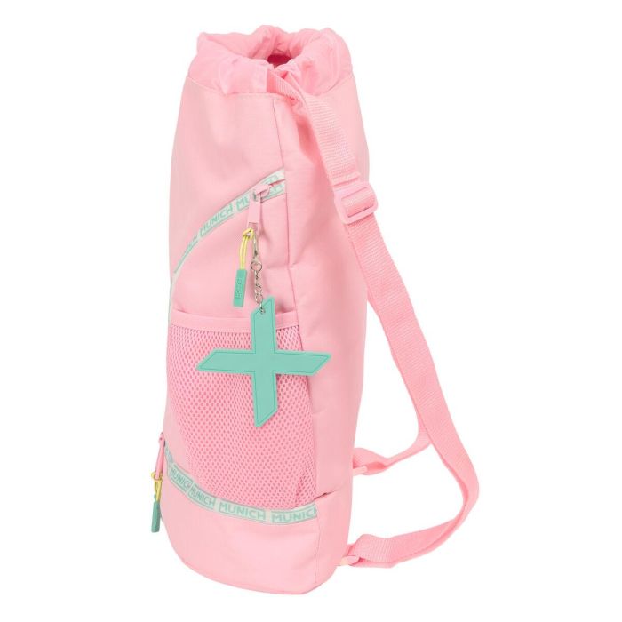 Bolsa Mochila con Cuerdas Munich Candy Rosa 35 x 40 x 1 cm 2