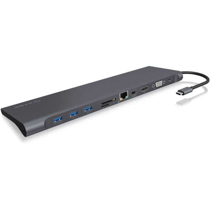 ICY BOX IB-DK2102-C Docking Station USB-C 11 en 1 con Suministro de Energía de 100W