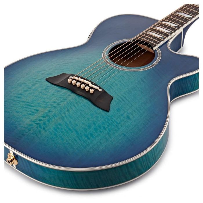 Guitarra Acústica Thinline 178 A/E Cutaway - Blue Flamme Takamine 7