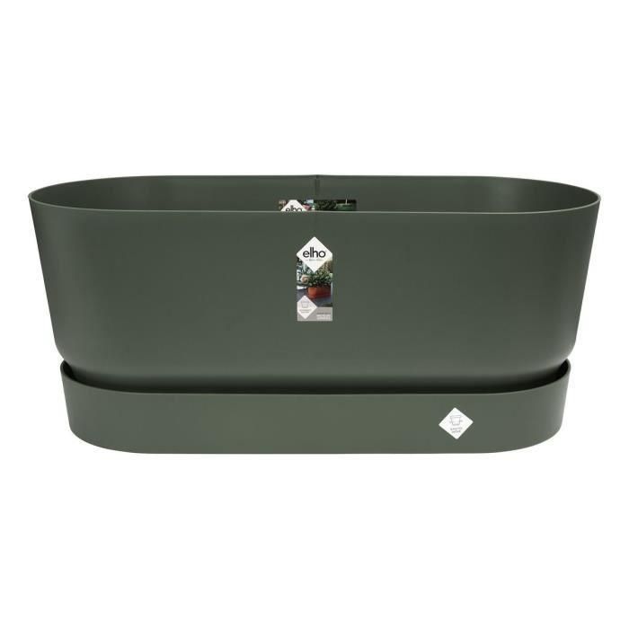 Elho Greenville Terrase 80 Ruedas Jardinera Verde Hoja L 35 x W 78 x H 33,5 cm