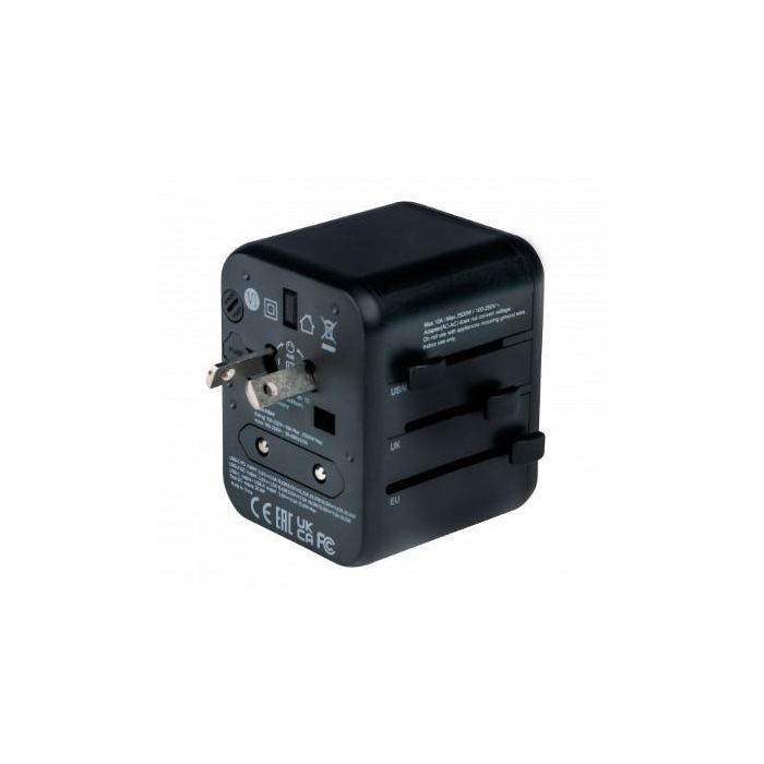 Verbatim Uta-02 Adaptador Universal De Viaje Con 1 Puerto Usb-C - 1 Puerto Usb-A 1