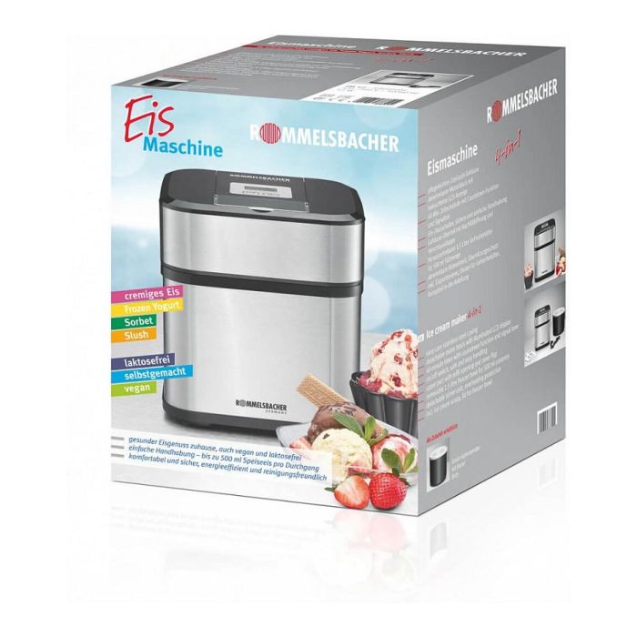 Rommelsbacher IM 12 Heladera Tradicional para Helado, Sorbete y Yogurt, Capacidad 1.5L, Pantalla LCD, Tazón Extraíble, Negro y Acero Inoxidable, Incluye Espátula y Libro de Recetas 5 Rommelsbacher IM 12 Heladera Tradicional para Helado, Sorbete y Yogurt, Capacidad 1.5L, Pantalla LCD, Tazón Extraíble, Negro y Acero Inoxidable, Incluye Espátula y Libro de Recetas 5
