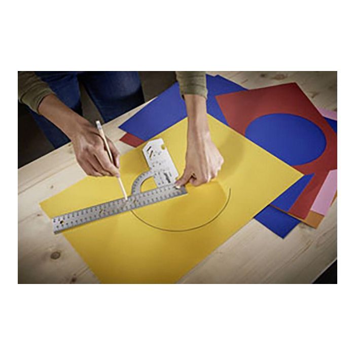 Wolfcraft Escuadra Universal 500 mm con Tope de Plástico Extraíble Profesional y Doméstico