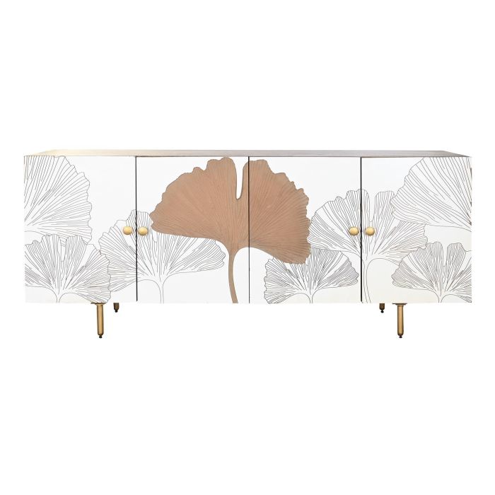 Buffet Tropical DKD Home Decor Blanco Marron 45 x 75 x 177 cm 4