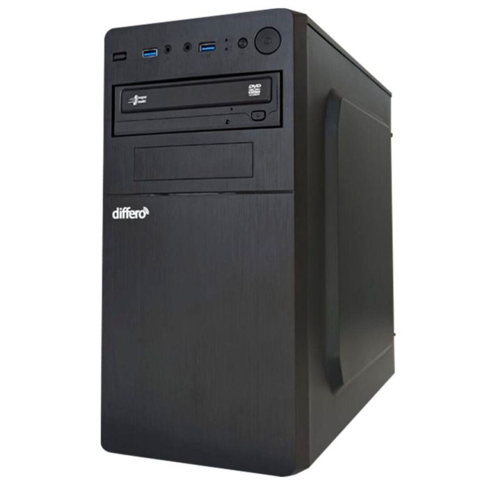 Differo OR1639275 PC Escritorio Intel Core i3-10100 8GB DDR4 RAM 256GB NVMe SSD Intel UHD Graphics 630 Windows 11 Home Negro