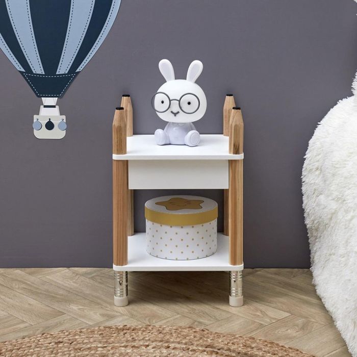 Home Deco Kids Mesita De Noche Lápiz Original para Habitación Infantil con Cajón 34x30x51 cm 1