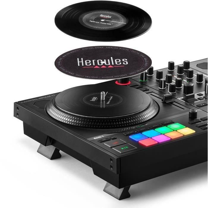 HERCULES DJCONTROL INPULSE T7 - Controladora DJ motorizada de dos decks en color negro 2