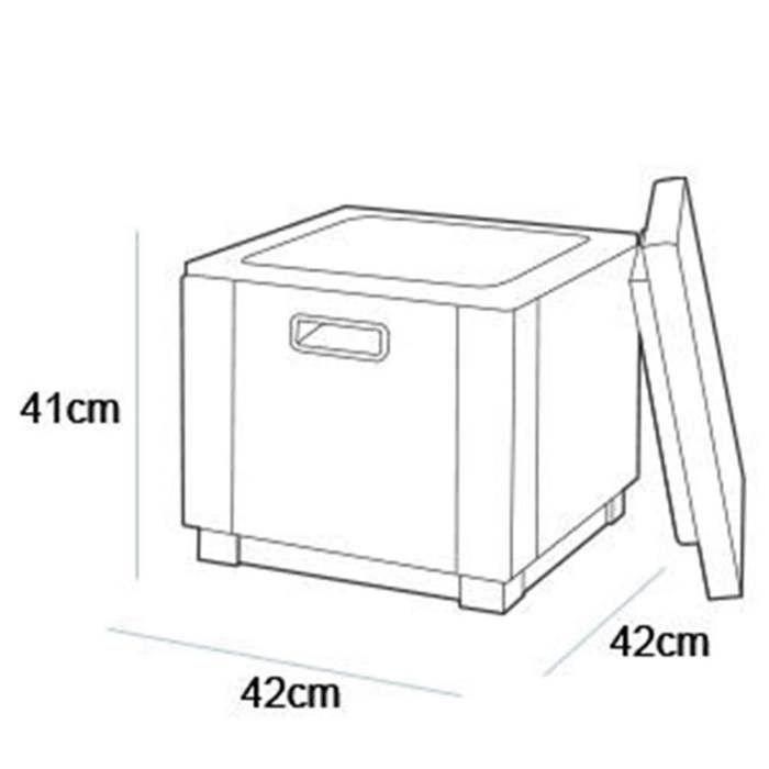 Mesa de centro con aislamiento de resina tejida ALLIBERT - Gris 3 Mesa de centro con aislamiento de resina tejida ALLIBERT - Gris 3