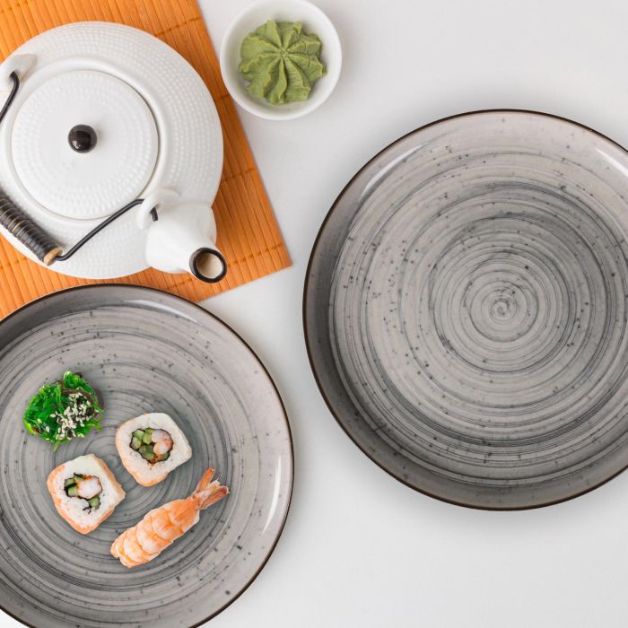 La Mediterranea Fuente Redonda Vortex Nordic Ivory Brillo Ø20 cm (12 Unidades) 1