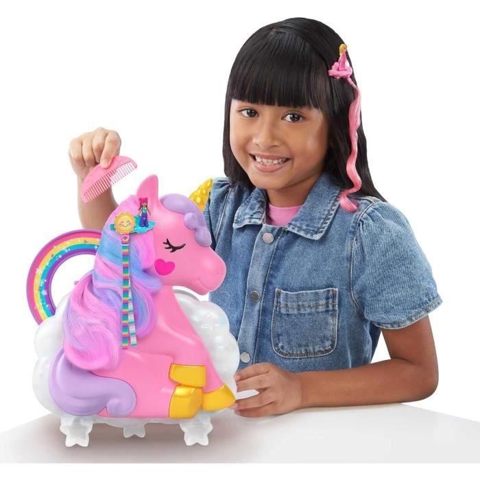 Polly Pocket - Set de peluquería Rainbow Unicorn - Cabezal de peluquería - 4 años+ HYD97 1 Polly Pocket - Set de peluquería Rainbow Unicorn - Cabezal de peluquería - 4 años+ HYD97 1