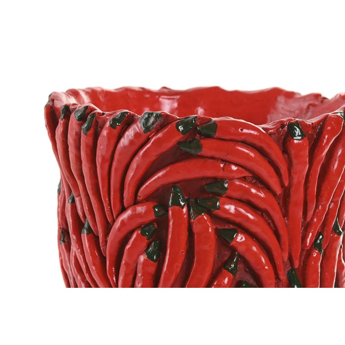 Jarron Tropical DKD Home Decor Rojo 18 x 26 x 18 cm (4 Unidades) 1 Jarron Tropical DKD Home Decor Rojo 18 x 26 x 18 cm (4 Unidades) 1