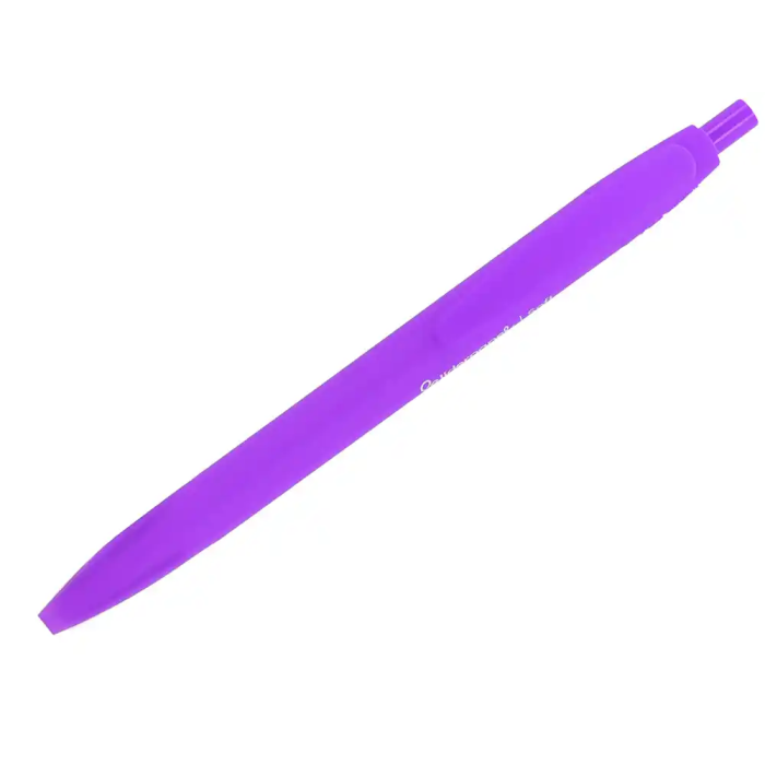 Liderpapel Bolígrafo Retráctil Punta 1 mm con Clip - Tinta Azul, Cuerpo Morado Acabado Soft Touch, 27x145x70 mm Liderpapel Bolígrafo Retráctil Punta 1 mm con Clip - Tinta Azul, Cuerpo Morado Acabado Soft Touch, 27x145x70 mm