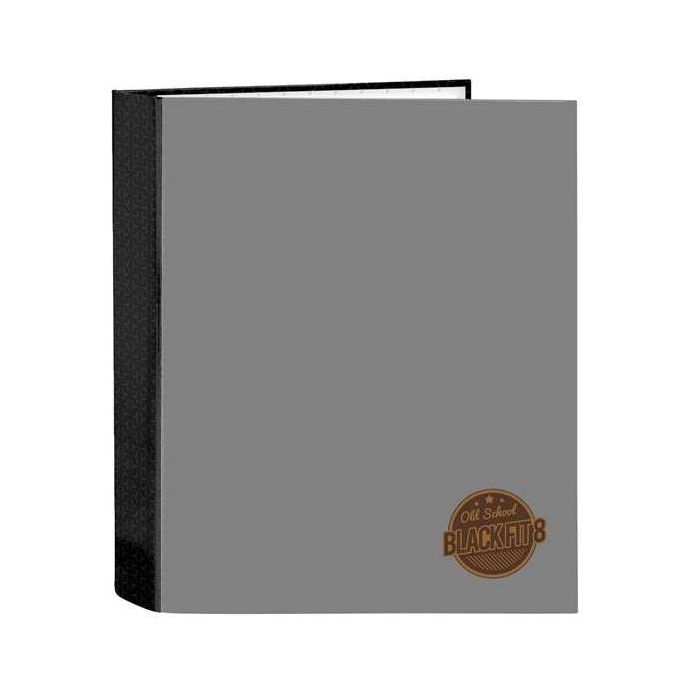 Carpeta de anillas BlackFit8 Old school Negro Gris A4 27 x 33 x 6 cm 0 Carpeta de anillas BlackFit8 Old school Negro Gris A4 27 x 33 x 6 cm 0