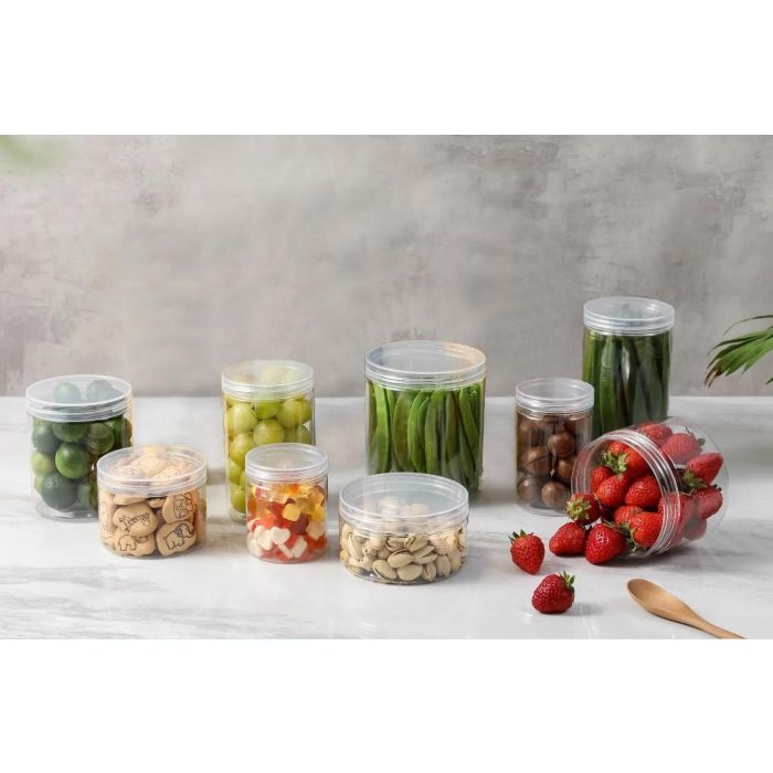 Set de 4 tarros PET con tapa plástica 280 ml - Algon (12 Cajas) 5 Set de 4 tarros PET con tapa plástica 280 ml - Algon (12 Cajas) 5